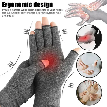 1 Pereche De Compresie Artrita Mănuși Premium Artritice Joint Pain Relief Mână Mănuși Încheietura Ameliorarea Durerii Terapia Bratara