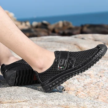 Vara Plasă Pantofi Adidași Bărbați Plus Dimensiune Respirabil Usoare de Mers pe jos de Încălțăminte 2020 Nou Slip-On Casual Confortabil Pantofi pentru Bărbați