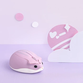 Desene animate drăguț Hamster Mouse-ul fără Fir USB Optical Calculator Mini Mouse-ul 1600DPI Hamster Design Mică Parte Soareci Pentru Fata Laptop