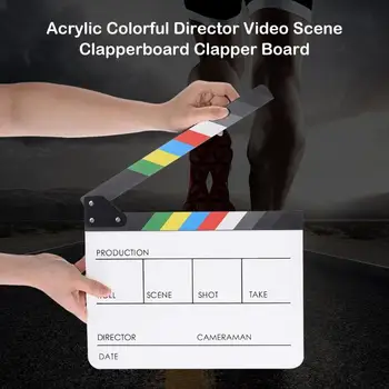 Colorate Clapperboard Acrilice Clapper Board Dry Erase Regizor de Film TV Film de Acțiune Ardezie Bate Manual Taie Propunerii pentru Studio