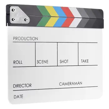 Colorate Clapperboard Acrilice Clapper Board Dry Erase Regizor de Film TV Film de Acțiune Ardezie Bate Manual Taie Propunerii pentru Studio