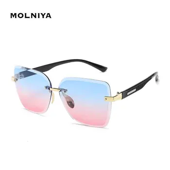 Fara rama ochelari de Soare Patrati Femei Bomboane Culori de Ochelari de Soare Metal Gradient UV400 Ochelari de солнцезащитные очки
