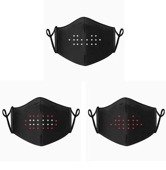 Cadou de craciun cu LED-uri Inteligente Fata de Gura Masca de 5 emițătoare de Lumină Moduri de Control Vocal Masca de Partid Chargable Respirabil CosPlay Masca