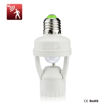 110V 220V PIR Inductie Senzor de Mișcare Infraroșu LED E27 lampă de Bază Titularul + Comutatorul de Control al luminii Adaptor de Priza Pentru 3W - 60W Bec