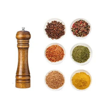 5 8 10 Inch Sare și Piper din Lemn Masiv Spice de Cereale Polizor cu Reglabil de Măcinare din Ceramică de bază Instrumente de Bucatarie Mills