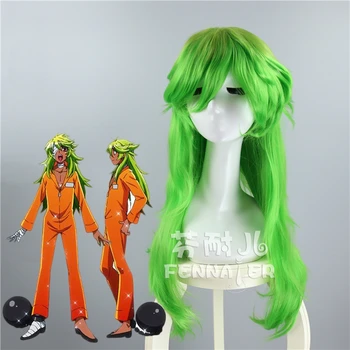 Tokyo NUMERELE Nico peruca cosplay Detentionhouse Nanbaka Nico verde peruca par lung costume