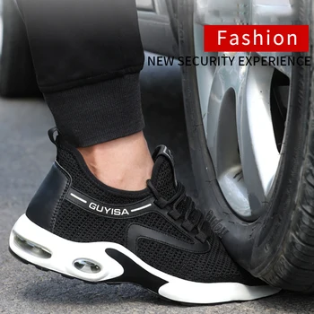 Nouă Bărbați Încălțăminte de protecție bombeu metalic Securitatea muncii Cizme Barbati Indestructibil Pantofi Anti-zdrobitor Pantofi de Lucru Zapatos De Seguridad