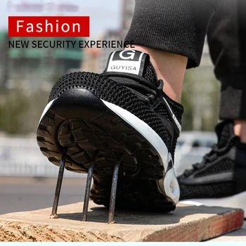 Nouă Bărbați Încălțăminte de protecție bombeu metalic Securitatea muncii Cizme Barbati Indestructibil Pantofi Anti-zdrobitor Pantofi de Lucru Zapatos De Seguridad