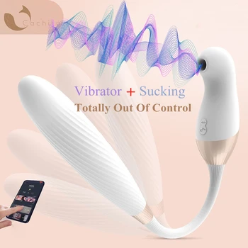 Inteligent Vibrator de Control de la Distanță de Încălzire Supt G-spot Vagin, Clitoris Masaj Vibrații Adult Tun Vibrator De Control