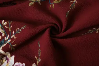Vară șifon rochie lunga de pe umăr rochii de plaja cu print floral vintage înfășurat în piept Boemia stil vestidos de îmbrăcăminte pentru femei