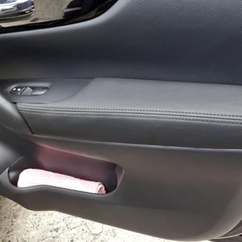 4buc microfibră piele cotiera usa capac panou pentru Nissan Qashqai J11 2016 2017 2018 usi de interior amrest acoperire de suprafață