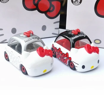 TarakaTomy Simulare Aliaj de Modelul de Masina pentru Copii Mașini de Jucărie Hellokitty-a Aniversare Set Argint Alb Negru Alb Aliaj Model de Masina Auto