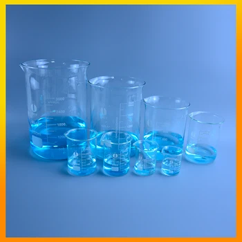 De înaltă calitate 1000ml pahar de Sticlă Chimie Laborator, Sticlă Borosilicată Transparent Pahar Îngroșat cu cioc