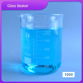 De înaltă calitate 1000ml pahar de Sticlă Chimie Laborator, Sticlă Borosilicată Transparent Pahar Îngroșat cu cioc