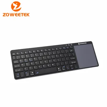 Zoweetek K12BT-1 fără Fir Bluetooth Tastatura Multimedia Ultra Slim cu Touchpad-ul Pentru PC Smart Google Android TV Box HTPC IPTV