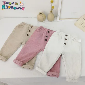 2019 Copii Pantaloni Copii Pantaloni De Catifea Cord Primavara Toamna Îmbrăcăminte Pentru Fete Pantaloni Pentru Baieti Pantaloni Harem Copii Mici Solid Cu Nervuri