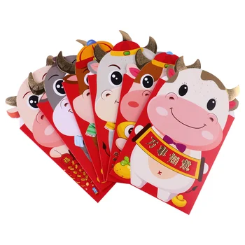24buc Plicuri Roșu Chinez Minunat Festival Plic de Bani Pachete Roșu pentru Anul Nou
