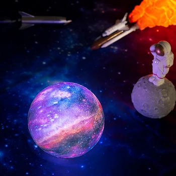 2020 Dropship New Sosire Imprimare 3D Star Luna Lampă de Colorat Schimba Touch Home Decor Creativ Cadou Usb Led Lumina de Noapte Galaxy Lampa