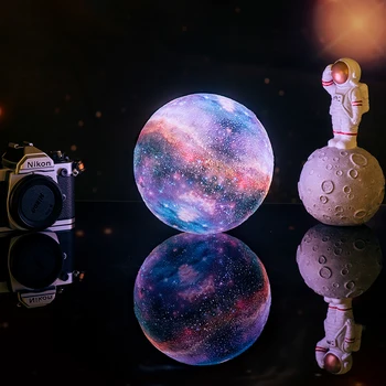 2020 Dropship New Sosire Imprimare 3D Star Luna Lampă de Colorat Schimba Touch Home Decor Creativ Cadou Usb Led Lumina de Noapte Galaxy Lampa