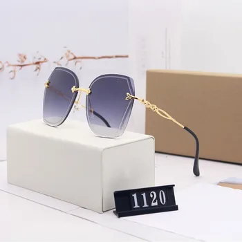 2020 nou ochelari de soare pentru femei ochelari de soare moda de brand designer de ochelari de Soare de culoare gradient transparent lentile doamnelor metal dantela fram