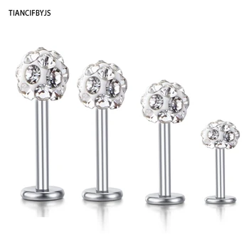 TIANCIFBYJS Moda bijuterii (L25) transport Gratuit 50pcs/lot cu bile din oțel inoxidabil de buze bijuterii piercing bijuterii