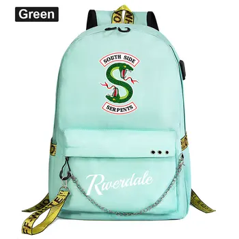 Noua Serie de TELEVIZIUNE Riverdale Printuri Băieți și Fete, Copii de Școală geanta Femei USB Lanț Panza Rucsac Barbati Borseta Packsack Bookbag