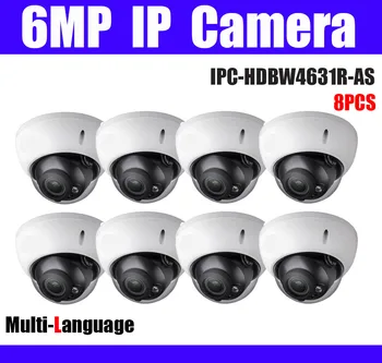 6MP Camera POE IP IPC-HDBW4631R-CA IK10 IP67 IR 30m SD card slot Audio interfață de Alarmă de supraveghere de Securitate CCTV aparat de Fotografiat de rețea