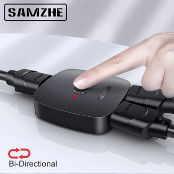 SAMZHE compatibil HDMI Splitter 4K compatibil HDMI Switch Bi-Direcție Adaptor HDMI Switcher 2 în 1