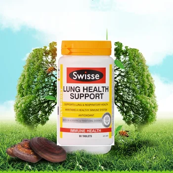 Australia Swisse Pulmonar Respirator Sănătate 90 Tablete Suport Antioxidant Sistem Imunitar Sanatos Expectorant Calmant
