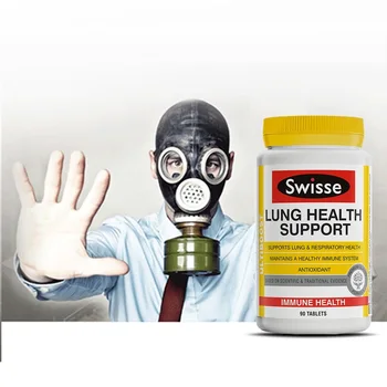 Australia Swisse Pulmonar Respirator Sănătate 90 Tablete Suport Antioxidant Sistem Imunitar Sanatos Expectorant Calmant