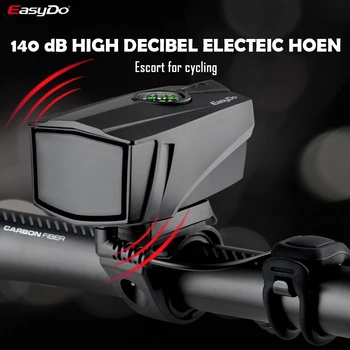 Easydo140 dB Sonerie Electrica 2 Moduri de Biciclete Electronice Corn Impermeabil în aer liber, Ciclism Accesorii Clopot de Biciclete Ghidon 22-26mm