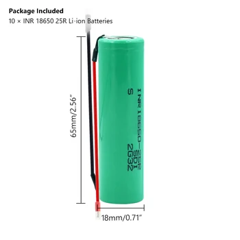 20A INR 18650-25R Baterie cu Litiu 3.7 V 2500mAh Reîncărcabile baterii tigari electronice high-curent de descărcare de gestiune + DIY Linie