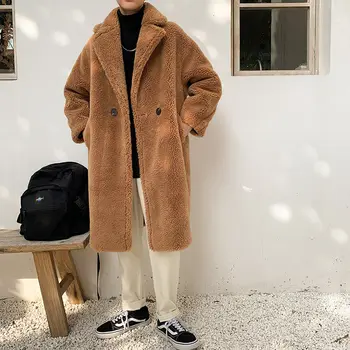 Privathinker 2020 Iarna Barbati Casual Hanorac Coreeană De Moda Streetwear Oameni De Cald Îngroșa Haina Lunga Cu Maneci Supradimensionate Femeie Hanorac