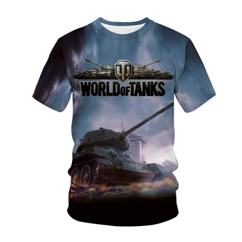 Popular Joc T-shirt Mondial De Tancuri 3D de Imprimare Bărbați Femei de Moda Streetwear O-Neck Tricou Maneca Scurta Unisex Teuri Topuri Haine