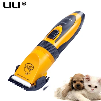 Pet hair clipper LILI brand de Companie Electrice de Tuns Pisica, Câine, Iepure tuns Parul reincarcabila animale de companie de păr, mașină de tăiere 110V-240V