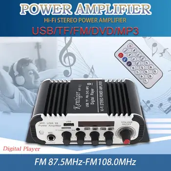 Kentiger 2CH HI-FI Bluetooth Car Audio Amplificator de Putere de 12V Auto FM Radio Player Suport SD USB DVD MP3 de Intrare cu Control de la Distanță