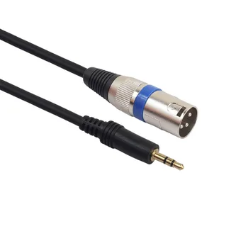 3m 3.5 mm AUX Mascul la 3 Pin XLR de sex Masculin Microfon Cablu Convertor Audio, Cabluri de Adaptor Cablu de Sârmă OD 4mm Placat cu Aur Conector Linie