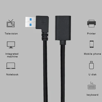 USB 3.0 Cablu de Extensie de 90 de Grade Unghiul de Mare Viteză Portabil pentru Biroul de Acasă de Afaceri JR Oferte