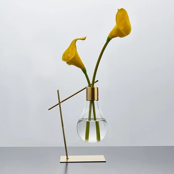 Vaza de sticla cu flori vaza acasă decorare camera de zi Bec hidroponice vaza accesorii de nunta dormitor accesorii de birou Modern