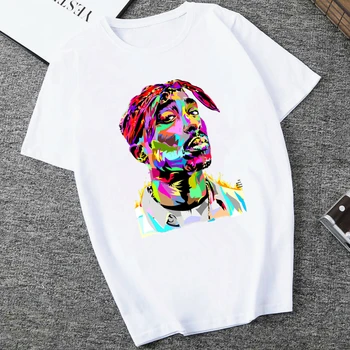American Ripper Tupac 2pac Hip Hop Femei Tricou de Vara cu Maneci Scurte Guma de Amuzant Tricou Topuri Femei T-shirt Femei