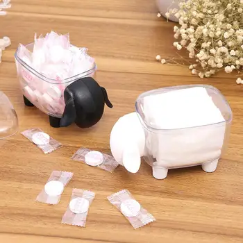De înaltă Calitate Oaie Mic Tampon de Bumbac Box Cutie de Depozitare din Plastic Desktop Oaie în formă de Cutie de Depozitare Tampon de Bumbac Cutie Scobitoare Cutie
