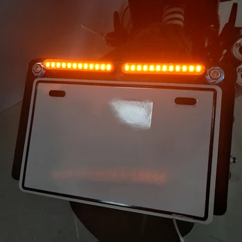 2 BUC LED-uri de semnalizare Banda Motocicleta Apa care Curge Coada Lumini de Frână 12 LED-uri de Lumină de inmatriculare, Semnalizare Oprire Pentru Scuter ATV