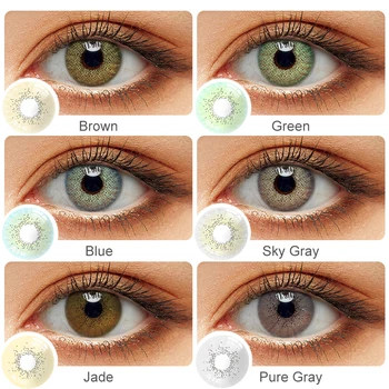 GREEN lentile de Contact colorate, Lentile de Ochi 2 buc/Pereche lentile de Contact Colorate Anual de Culoare Elev Frumoase Lentile de Contact Pentru Ochi de Culoare Verde