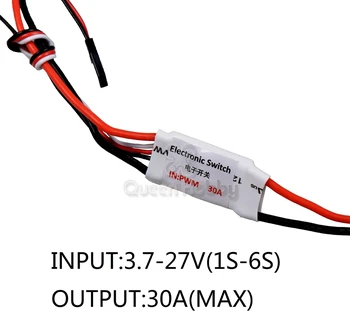 5PCS/LOT 5A / 10A / 30A RC TX Controlat de Releu Comutator Electronic PWM Receptor de Control cu LED-uri Spray RC Switch Interruptor