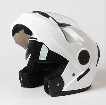 2020 Modular Dublu Obiectiv de Curse de Motociclete Căști de protecție DOT ABS Casca Motocross Fata Complet Cascos Para în condiții de Siguranță Moto Flip Up Helm