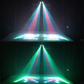Led Dublu Cap Disco Lampă Reflector Colorate DJ Petrecere Proiector de Lumina 128/64led Etapă Efect de Iluminat pentru Divertisment la Domiciliu