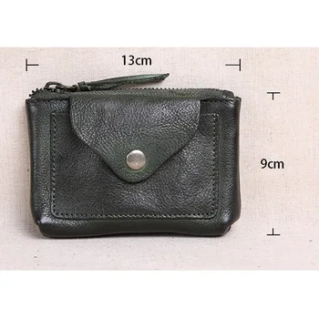 Retro încrețită piele mini geanta de sex feminin monedă pungă de piele simple, mici proaspete poseta de monede cheie cazul
