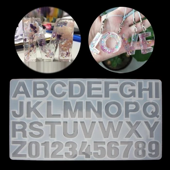 36PCS Bijuterii lucrate Manual Instrument de a Face Literele Alfabetului Numere DIY Silicon Mucegai