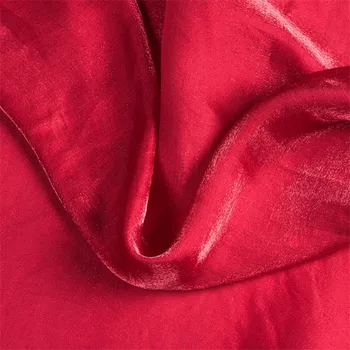 C695 Solid Roșu Lucios Rochie De Vara Țesături Tencel Din Satin De Bumbac Satinat Femei Fusta Pijamale Eșarfe Cheongsam Chineză Tesatura
