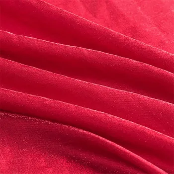 C695 Solid Roșu Lucios Rochie De Vara Țesături Tencel Din Satin De Bumbac Satinat Femei Fusta Pijamale Eșarfe Cheongsam Chineză Tesatura